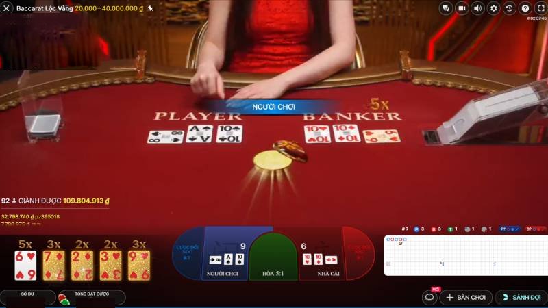 EVO Live Casino Baccarat Lộc Vàng Trực Tuyến