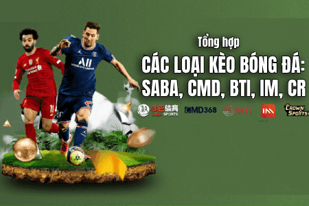 Các Loại Kèo Bóng Đá (Kiểu Cá Cược): SABA, CMD, BTI, IM, CR